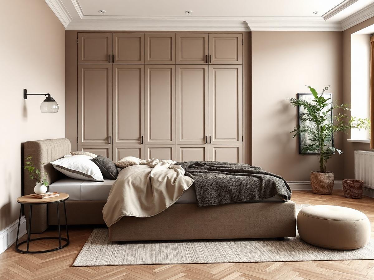 Chambre taupe et lin